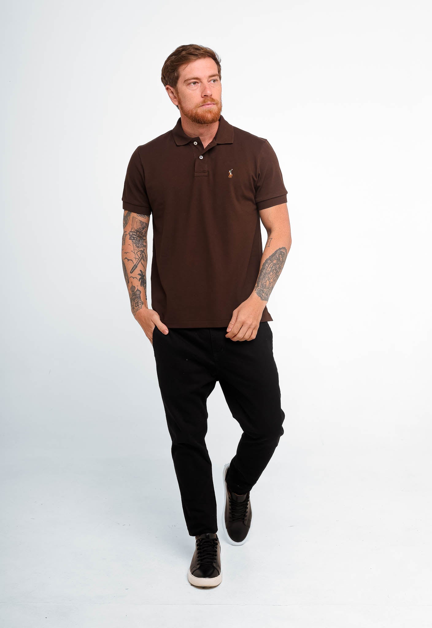 Polo Masculina RL Custom Fit Poney Colorido - Henri Store