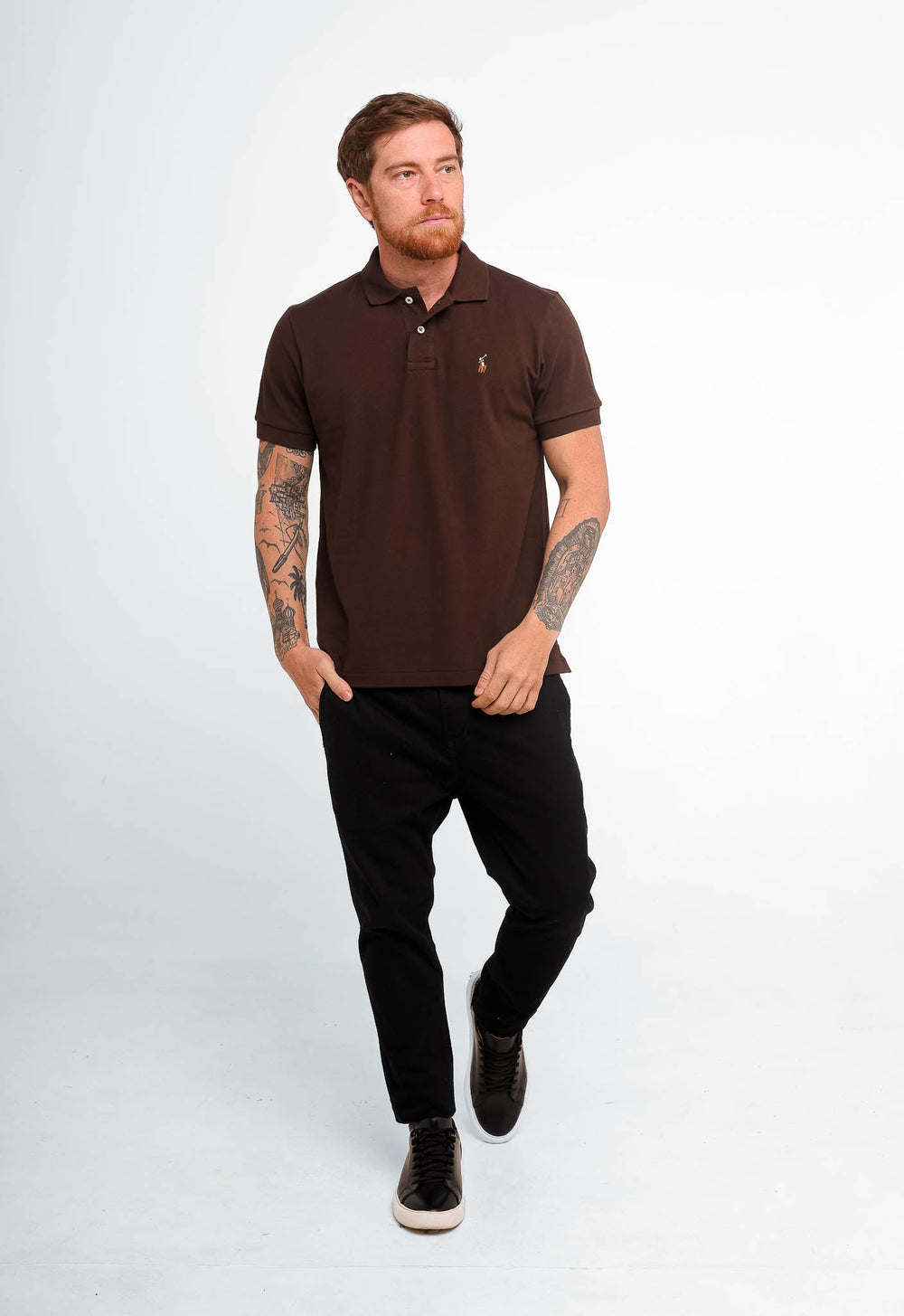 Polo Masculina RL Custom Fit Poney Colorido - Henri Store