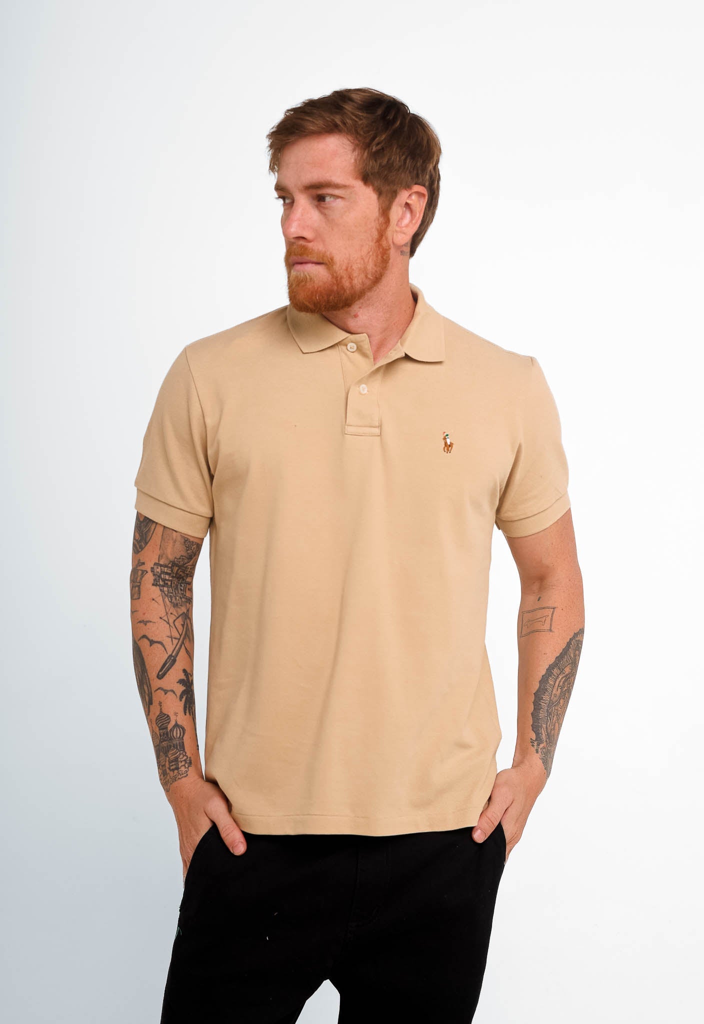 Polo Masculina RL Custom Fit Poney Colorido - Henri Store