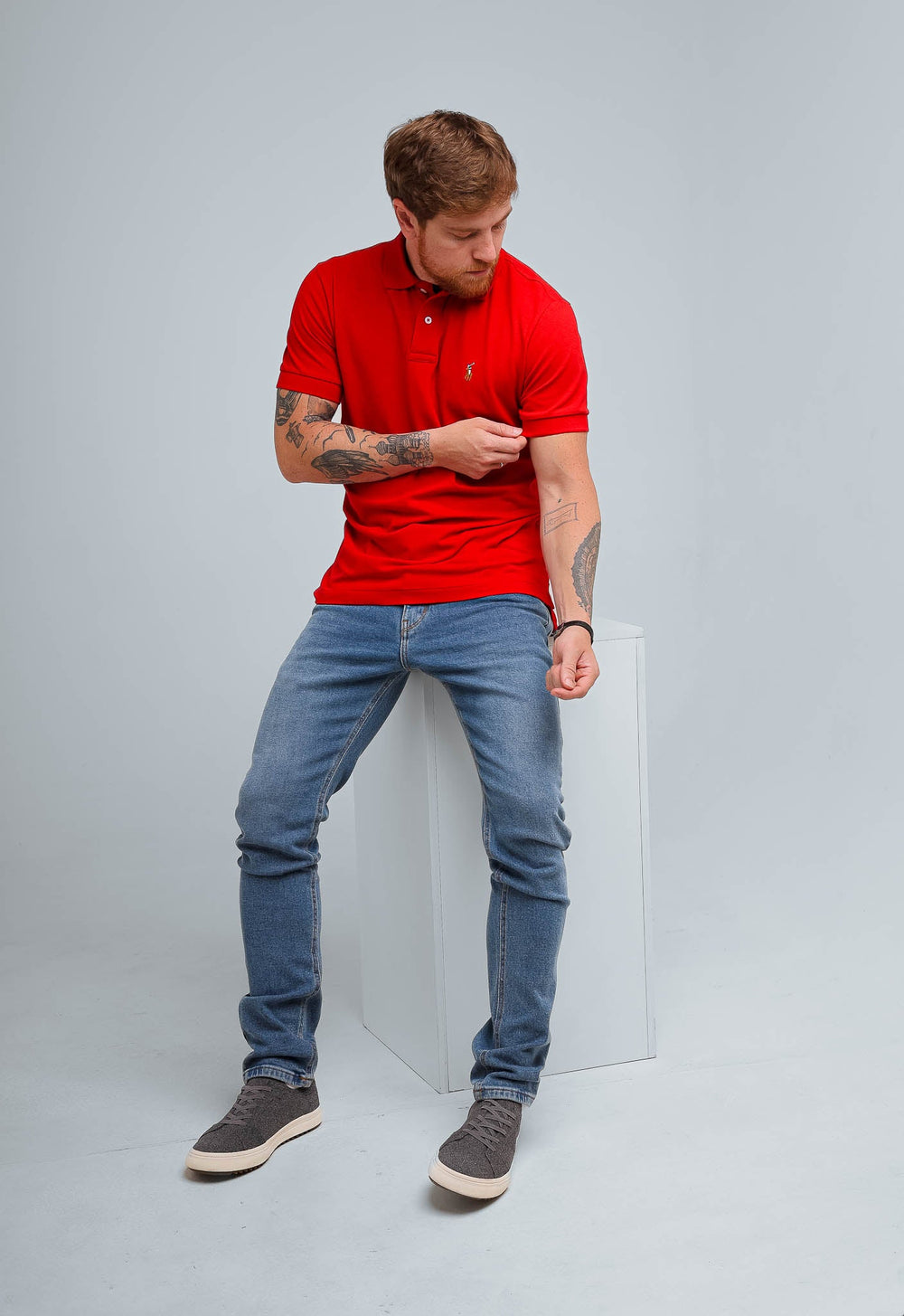 Polo Masculina RL Custom Fit Poney Colorido - Henri Store