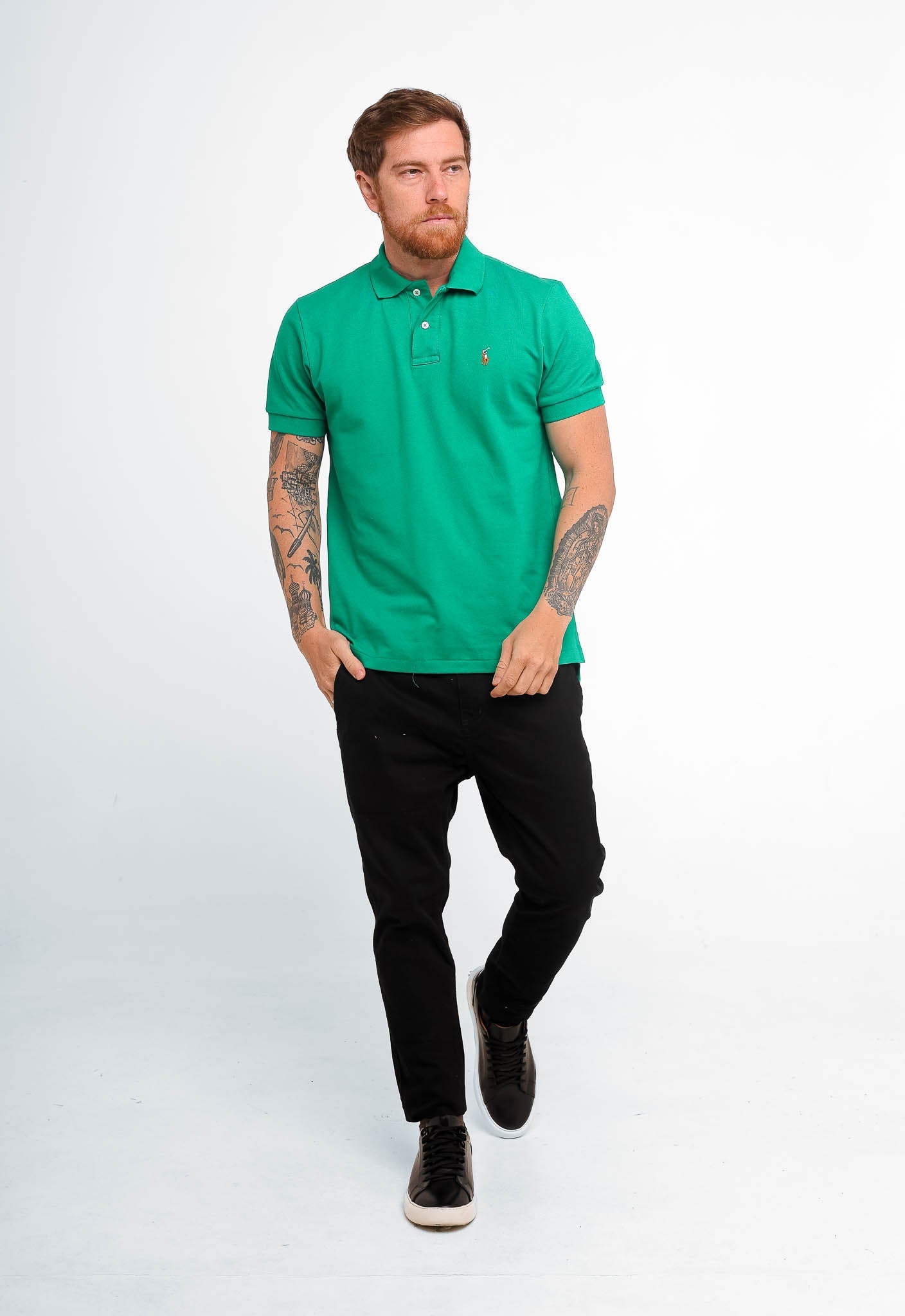 Polo Masculina RL Custom Fit Poney Colorido - Henri Store