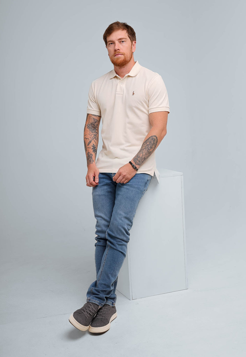 Polo Masculina RL Custom Fit Poney Colorido - Henri Store