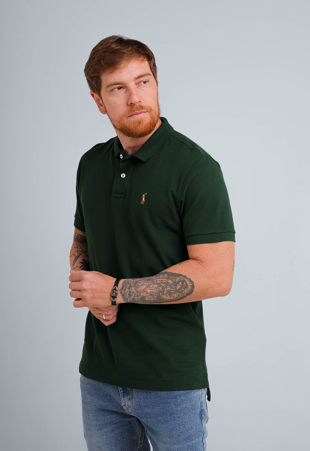 Polo Masculina RL Custom Fit Poney Colorido - Henri Store