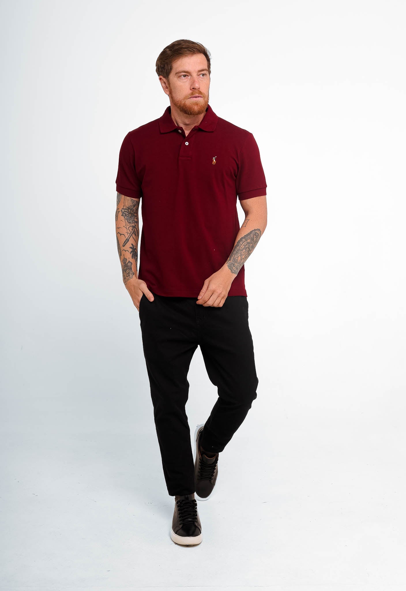 Polo Masculina RL Custom Fit Poney Colorido - Henri Store