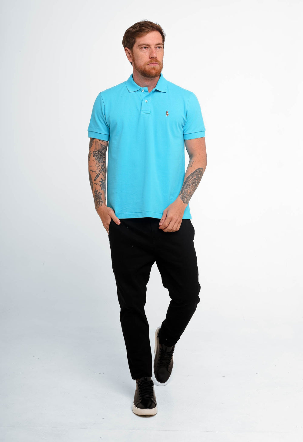 Polo Masculina RL Custom Fit Poney Colorido - Henri Store