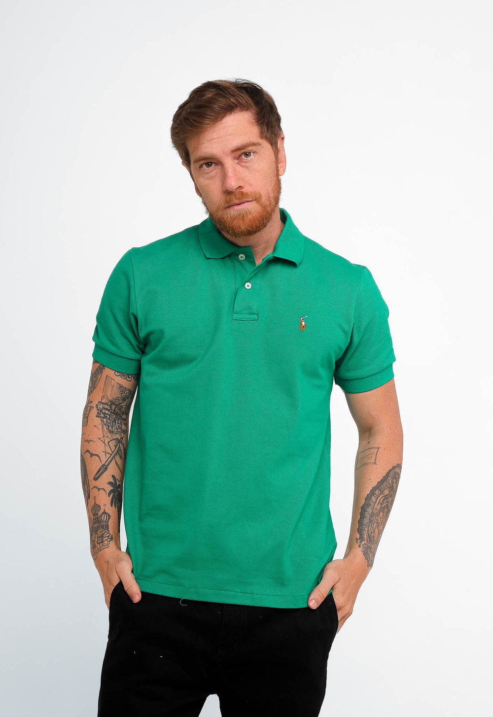 Polo Masculina RL Custom Fit Poney Colorido - Henri Store