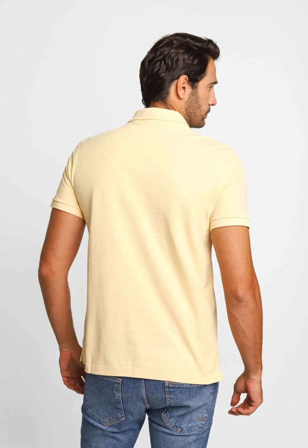 Polo Masculina Slim Fit Básica Calvin Klein Amarelo Claro - Henri Store