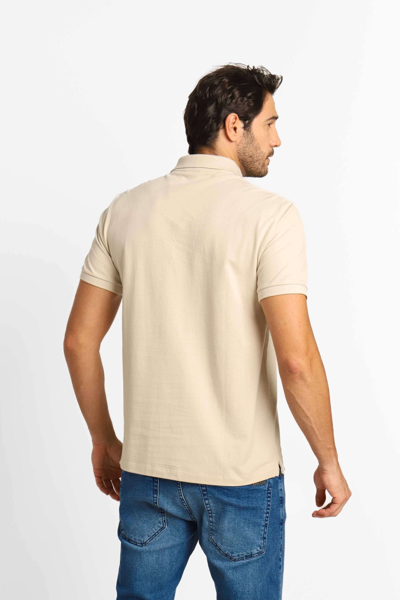 Polo Masculina Slim Fit Calvin Klein Areia - Henri Store