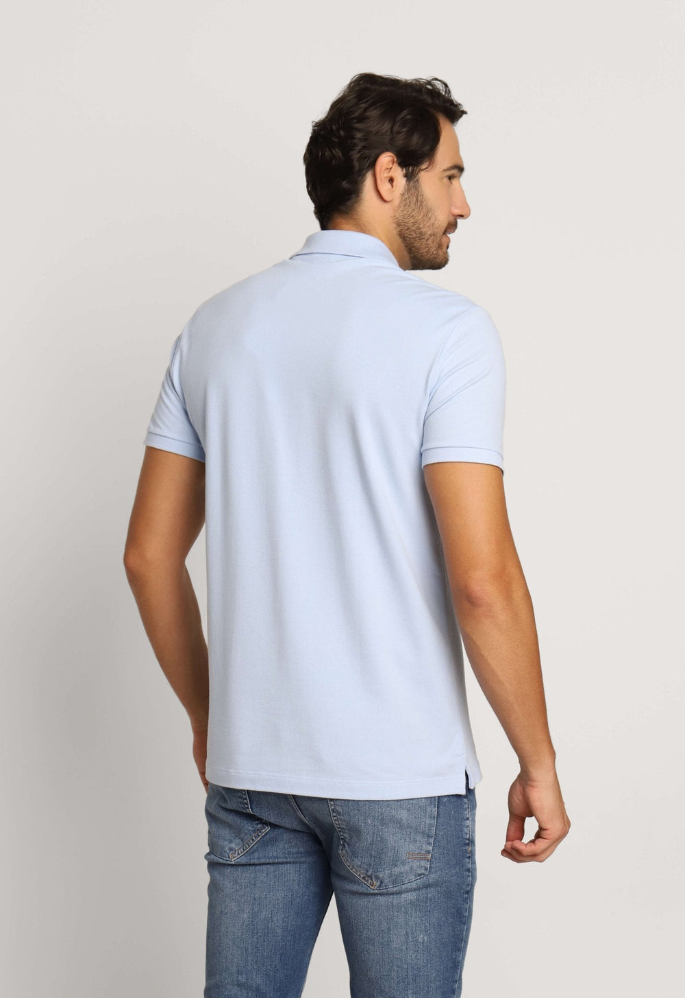 Polo Masculina Slim Fit Calvin Klein Azul Claro - Henri Store