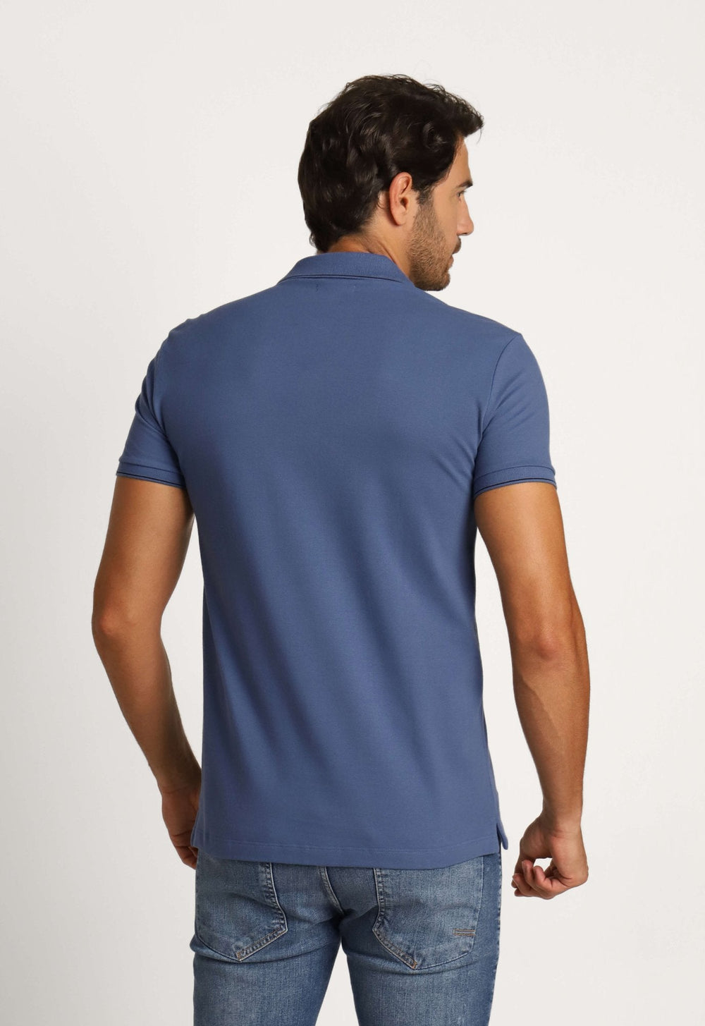 Polo Masculina Slim Fit Calvin Klein com Friso Azul - Henri Store