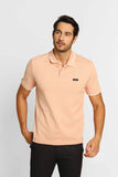 Polo Masculina Slim Fit Calvin Klein com Friso na Gola Rosa Claro - Henri Store
