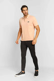 Polo Masculina Slim Fit Calvin Klein com Friso na Gola Rosa Claro - Henri Store