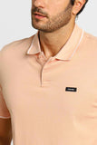 Polo Masculina Slim Fit Calvin Klein com Friso na Gola Rosa Claro - Henri Store