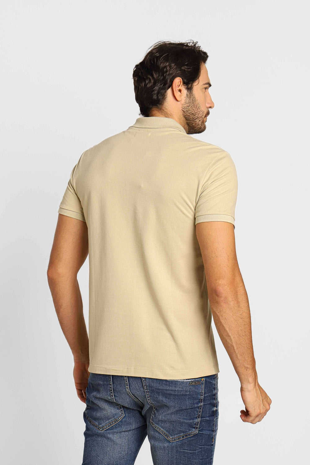 Polo Masculina Slim Fit Calvin Klein com Logo Termocolante Cáqui - Henri Store