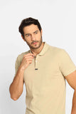 Polo Masculina Slim Fit Calvin Klein com Logo Termocolante Cáqui - Henri Store