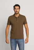 Polo Masculina Slim Fit Calvin Klein com Logo Termocolante CK no Peito Marrom - Henri Store