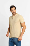 Polo Masculina Slim Fit Calvin Klein Debossed Cáqui - Henri Store