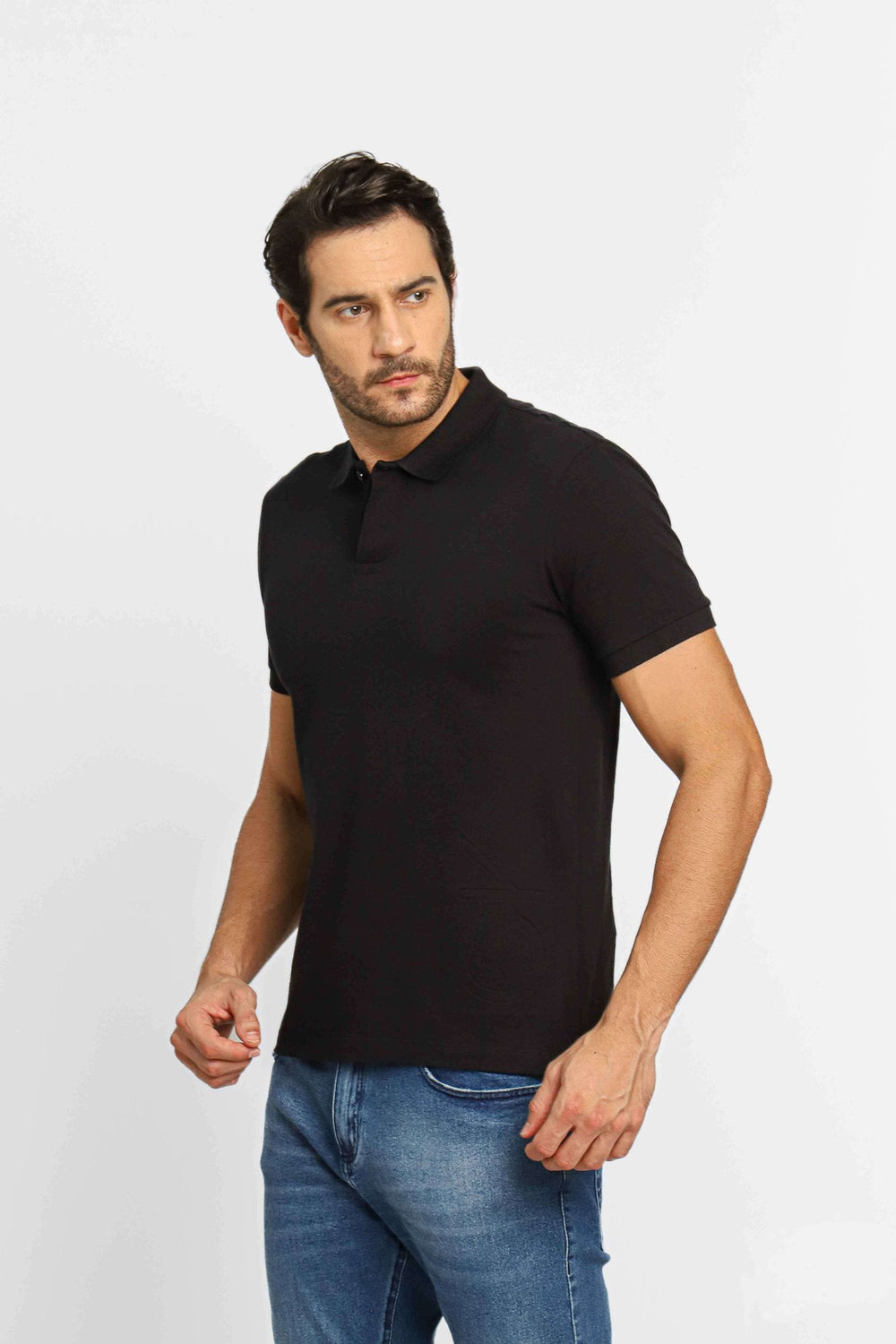 Polo Masculina Slim Fit Calvin Klein Debossed Preto - Henri Store