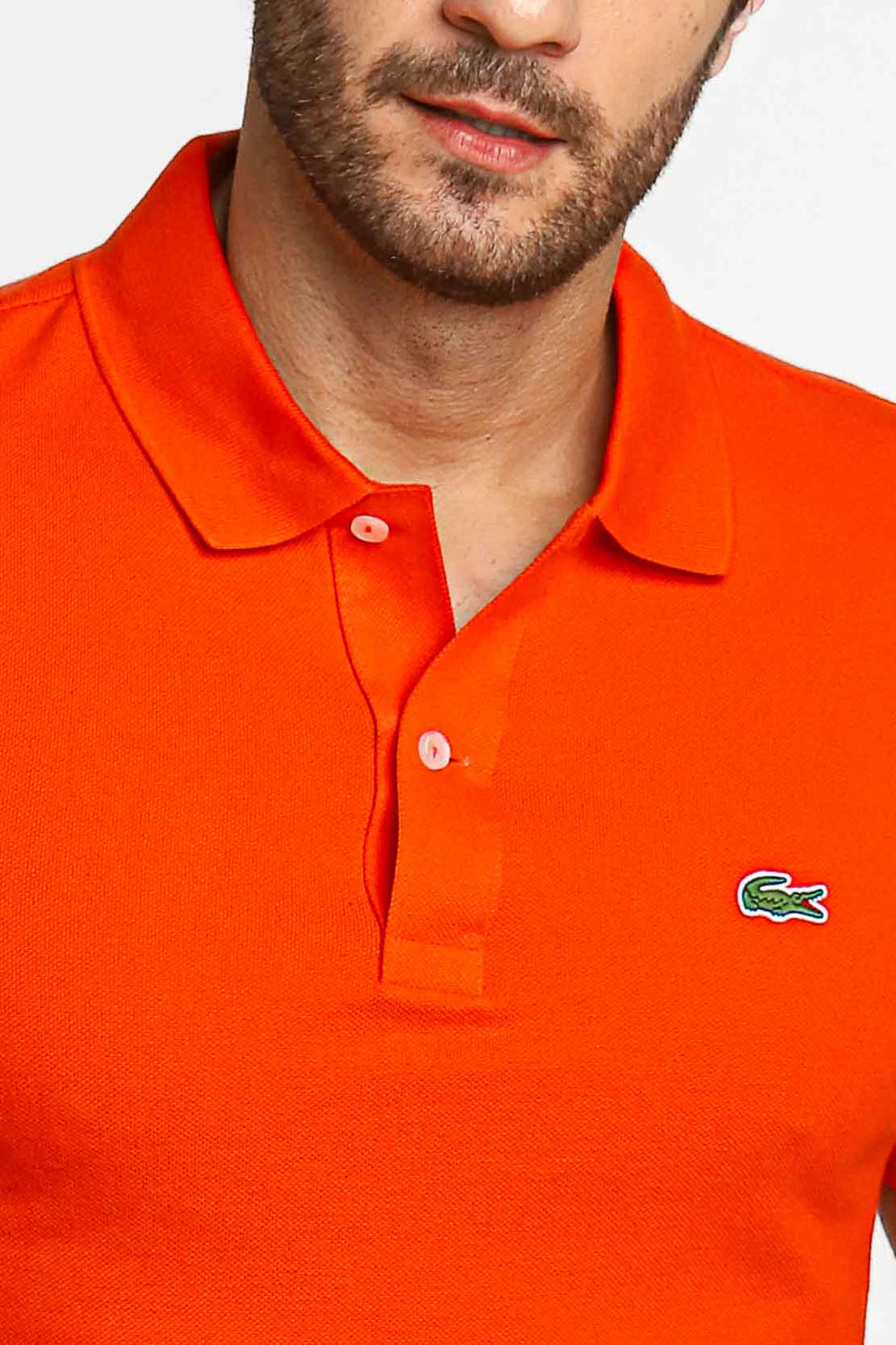 Polo Masculina Slim Fit Lacoste Classic Laranja - Henri Store