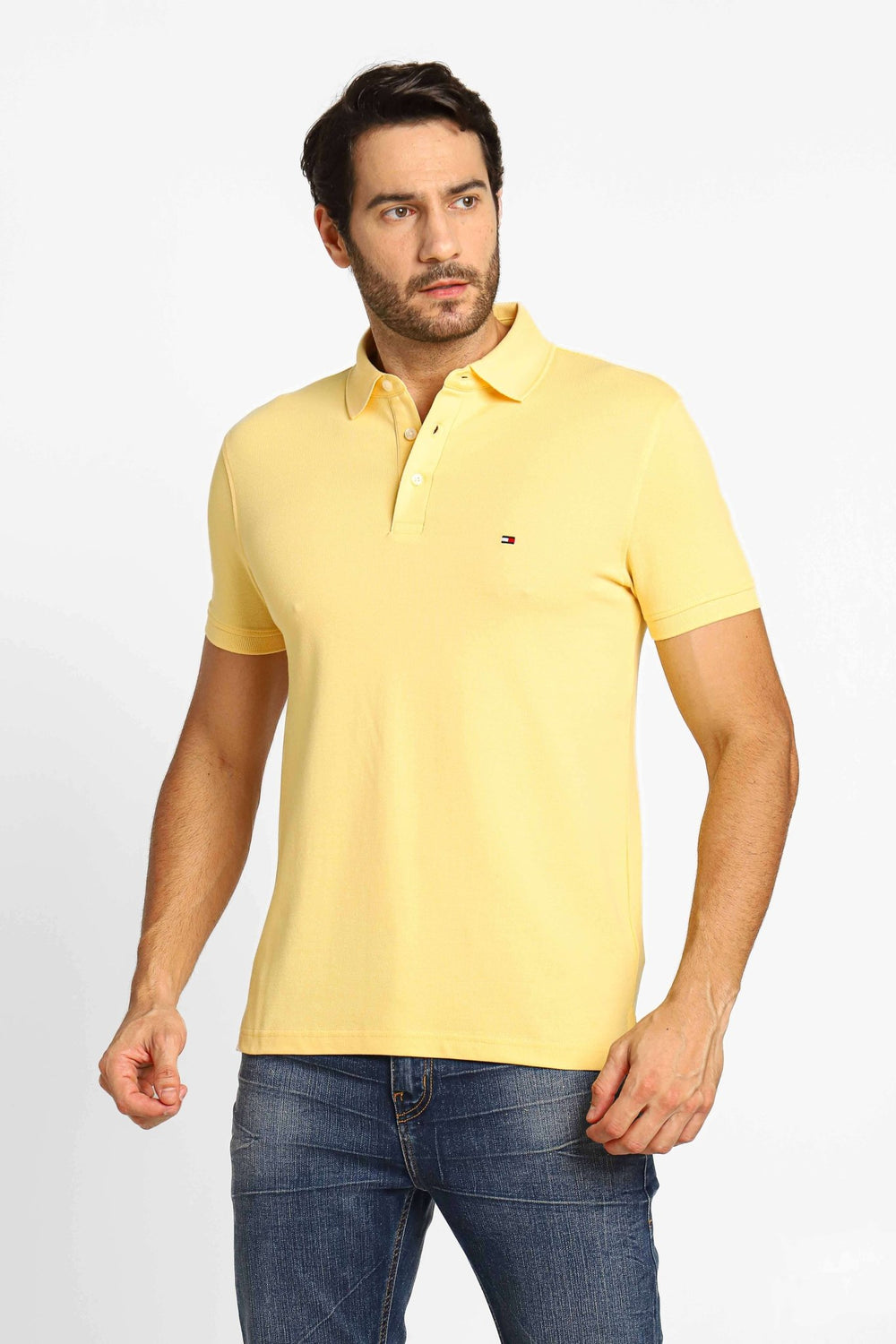 Polo Masculina Slim Fit Tommy Hilfiger Amarelo - Henri Store