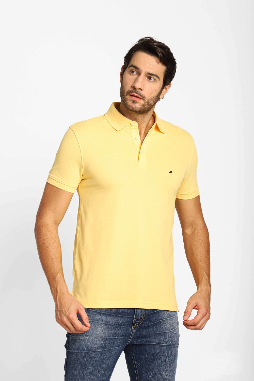 Polo Masculina Slim Fit Tommy Hilfiger Amarelo - Henri Store