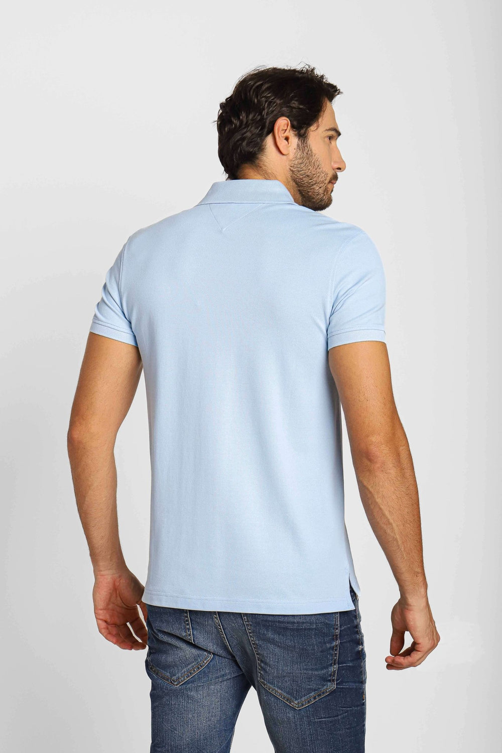 Polo Masculina Slim Fit Tommy Hilfiger Azul Claro - Henri Store