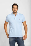 Polo Masculina Slim Fit Tommy Hilfiger Azul Claro - Henri Store