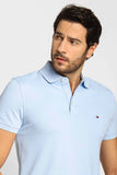 Polo Masculina Slim Fit Tommy Hilfiger Azul Claro - Henri Store