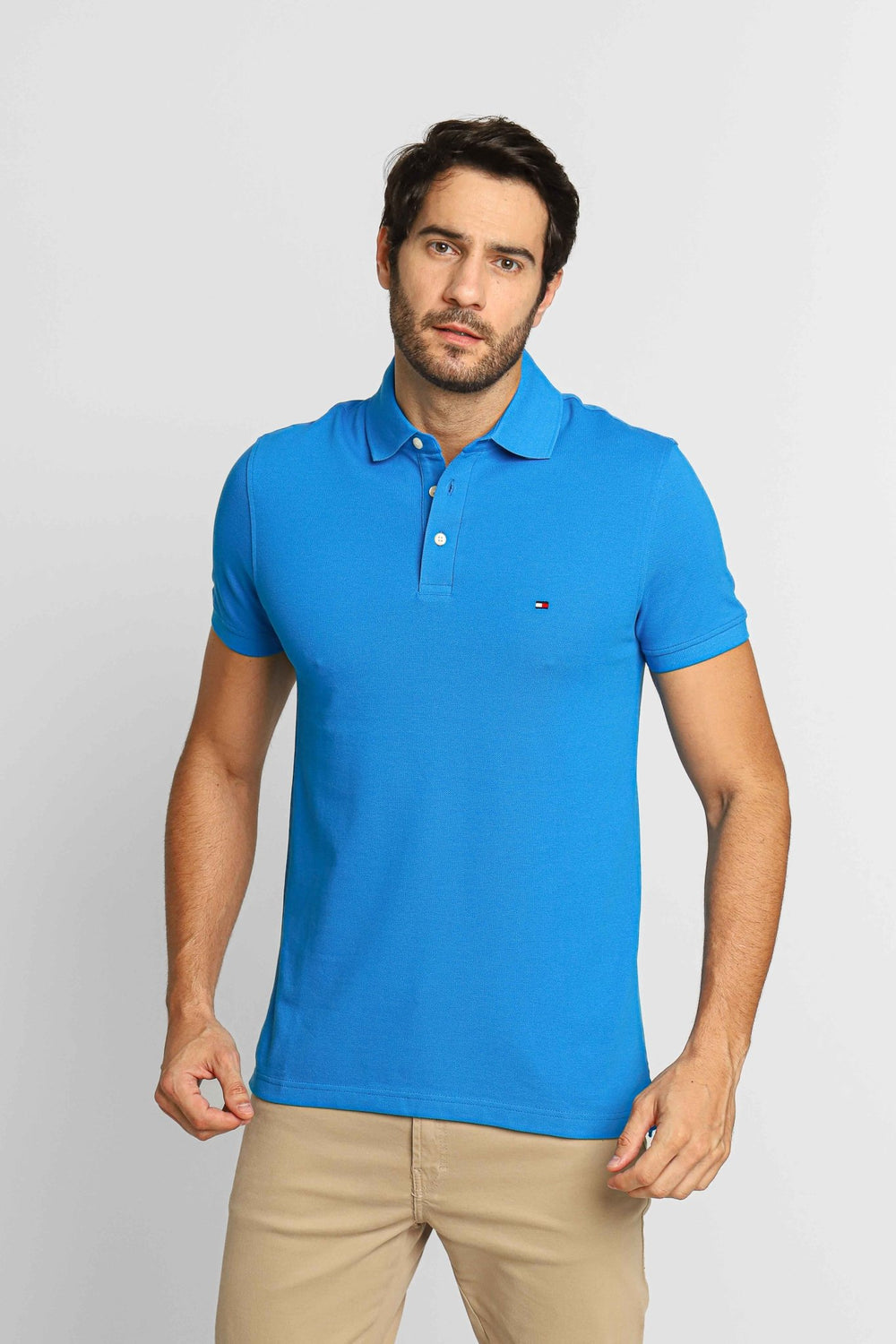 Polo Masculina Slim Fit Tommy Hilfiger Azul - Henri Store