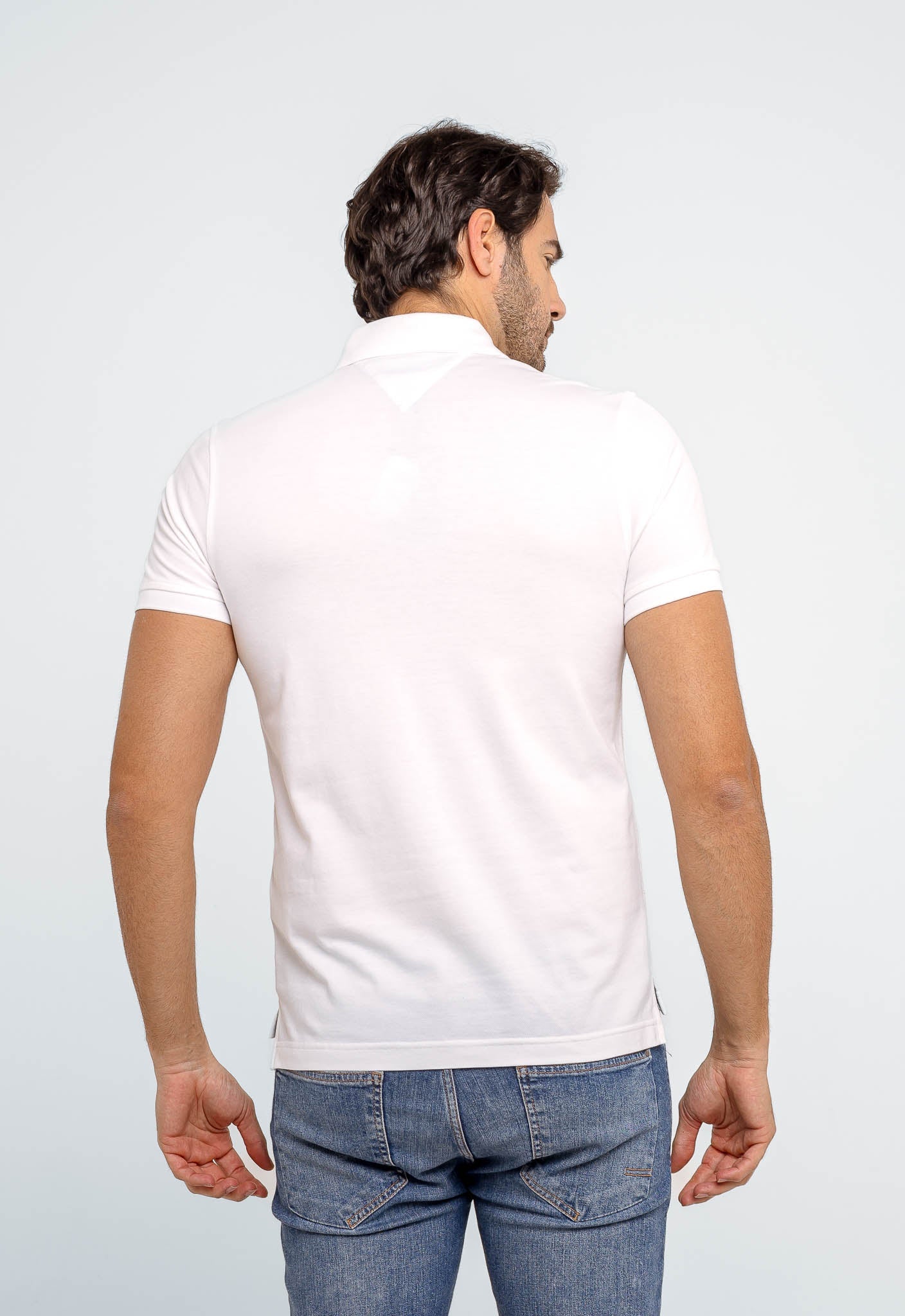 Polo Masculina Slim Fit Tommy Hilfiger Core Branco - Henri Store
