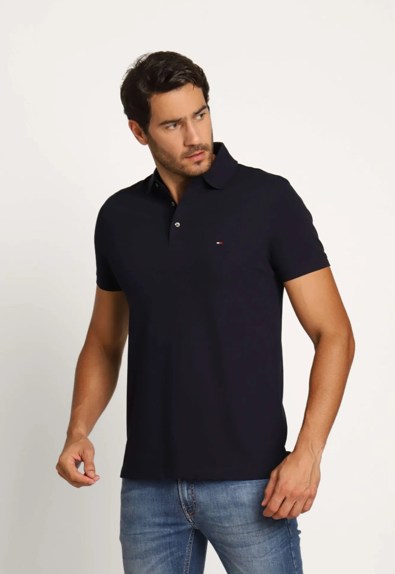 Polo Masculina Slim Fit Tommy Hilfiger Marinho - Henri Store