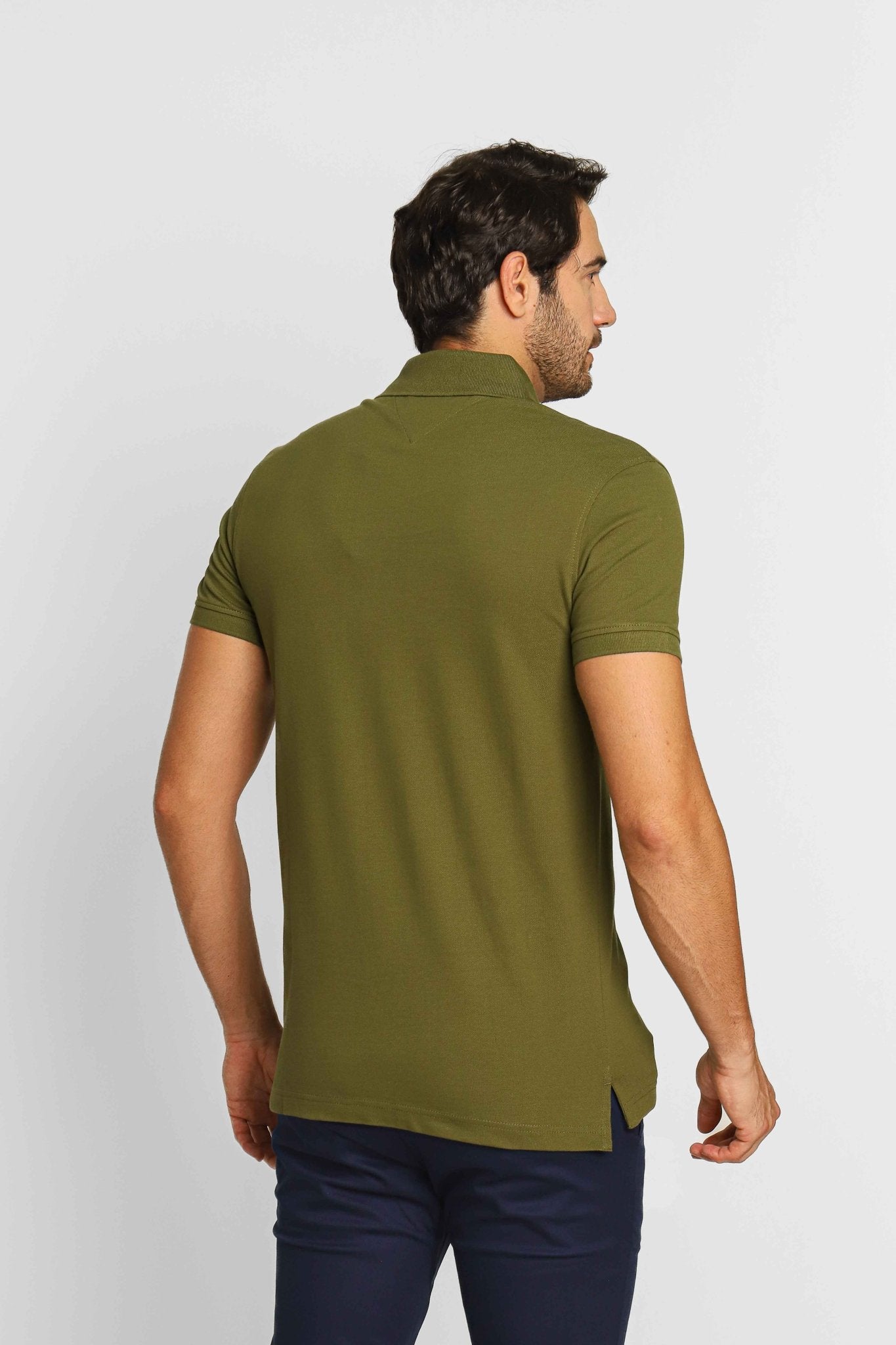 Polo Masculina Slim Fit Tommy Hilfiger Verde Militar - Henri Store