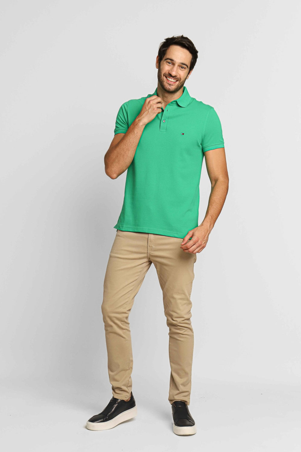 Polo Masculina Slim Fit Tommy Hilfiger Verde - Henri Store
