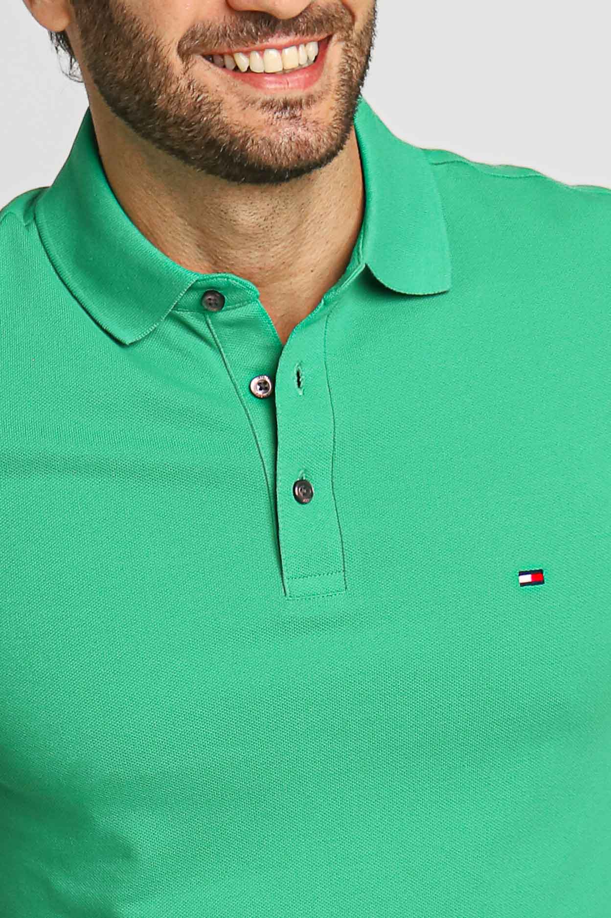 Polo Masculina Slim Fit Tommy Hilfiger Verde - Henri Store