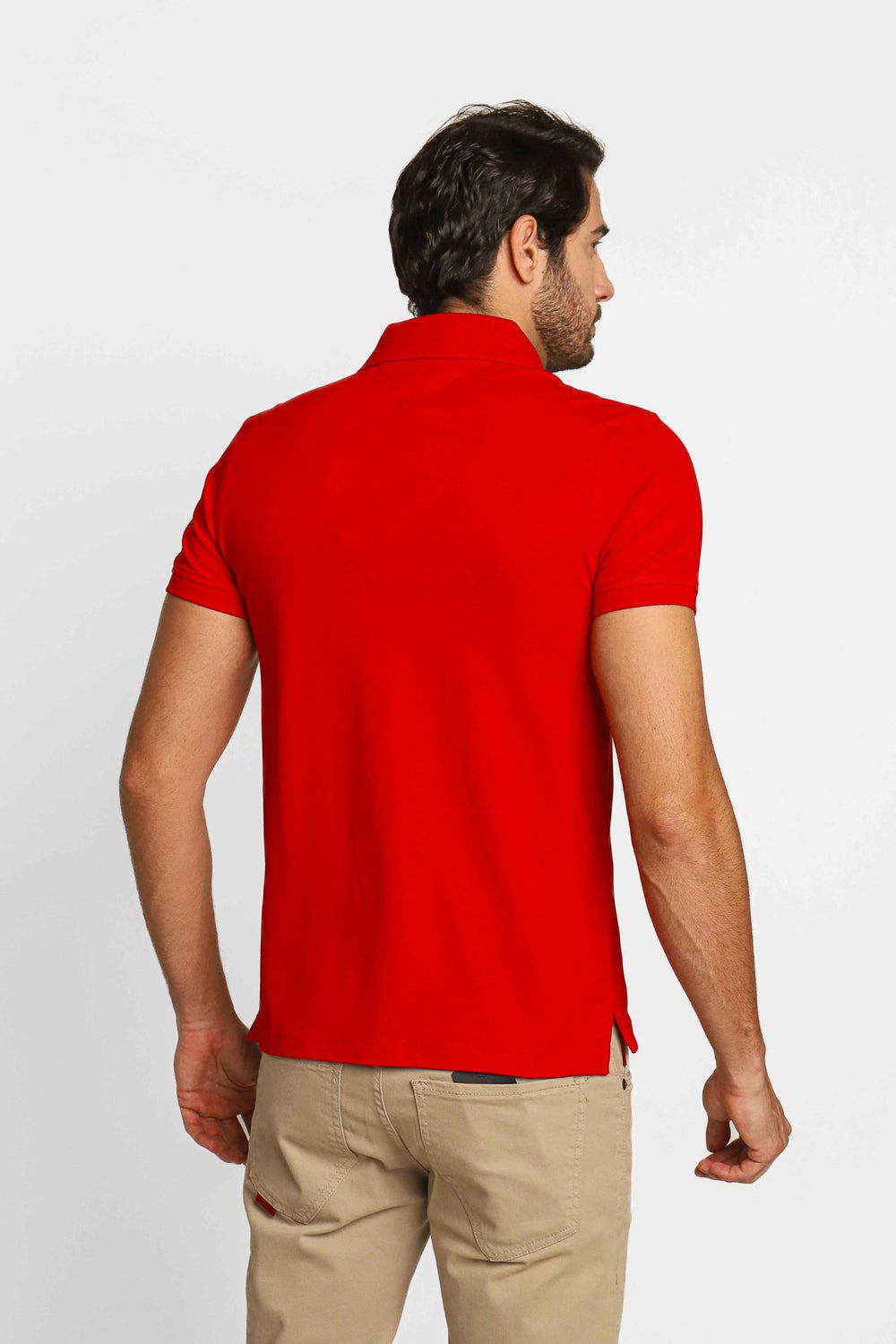 Polo Masculina Slim Fit Tommy Hilfiger Vermelho - Henri Store