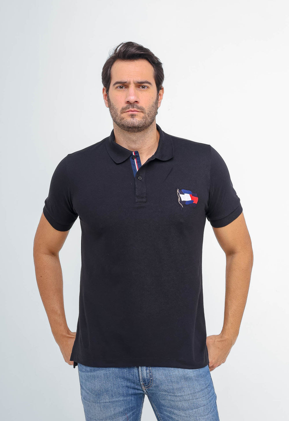Polo Masculina Tommy Hilfiger Bandeira Estilizada - Henri Store