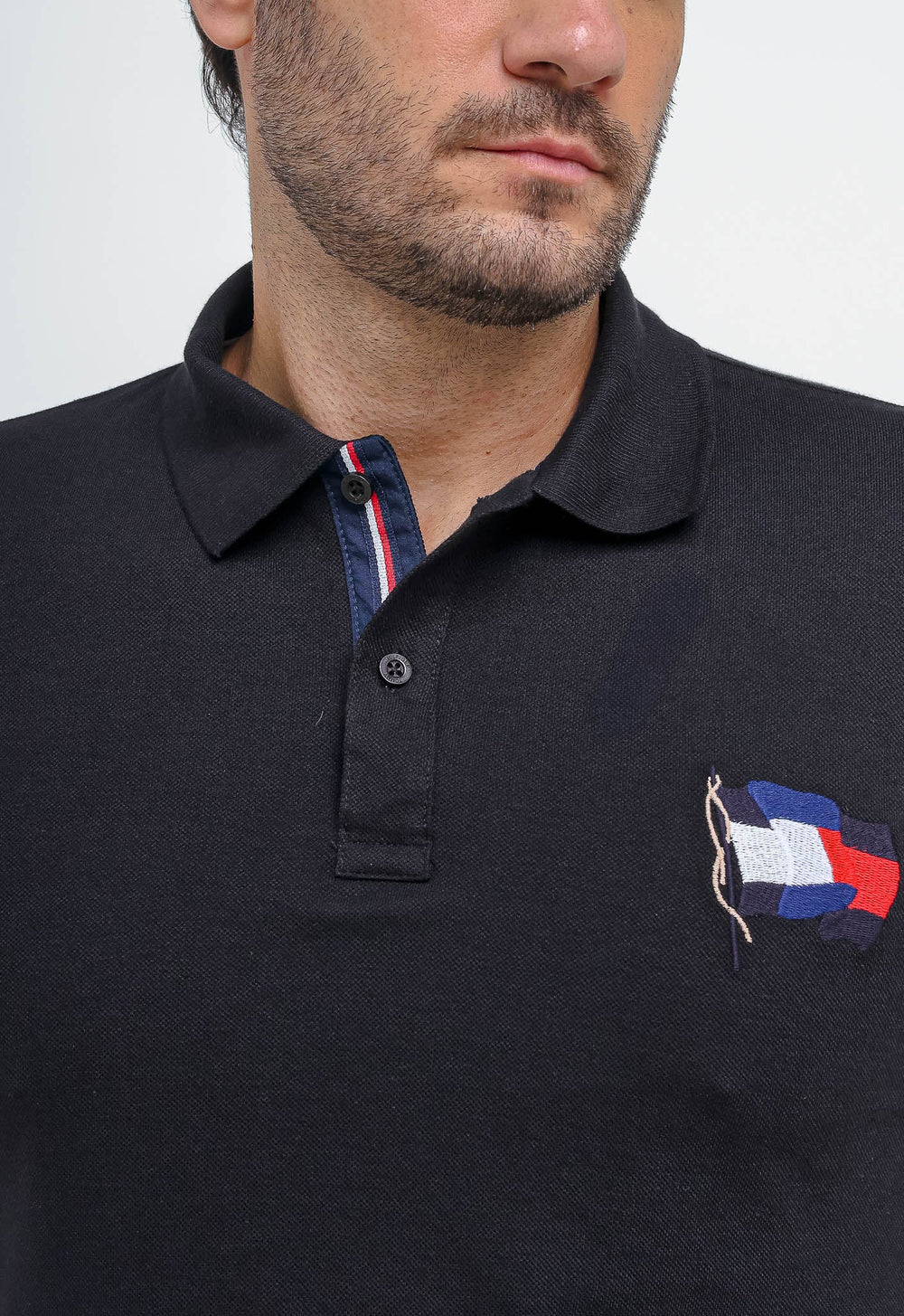 Polo Masculina Tommy Hilfiger Bandeira Estilizada - Henri Store