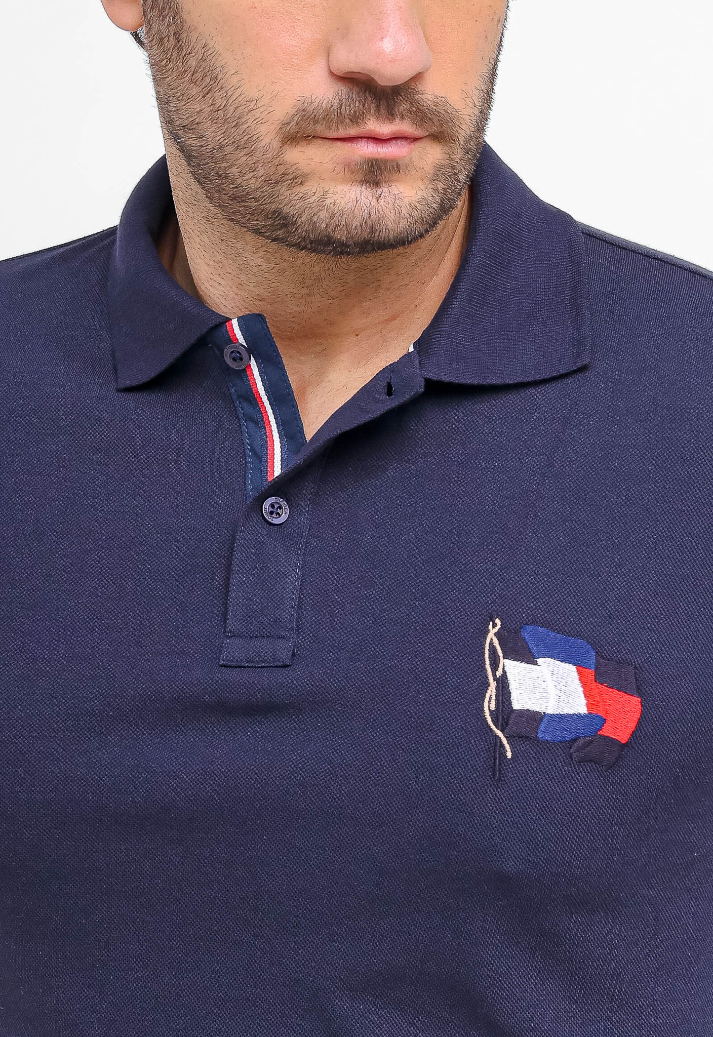 Polo Masculina Tommy Hilfiger Bandeira Estilizada - Henri Store