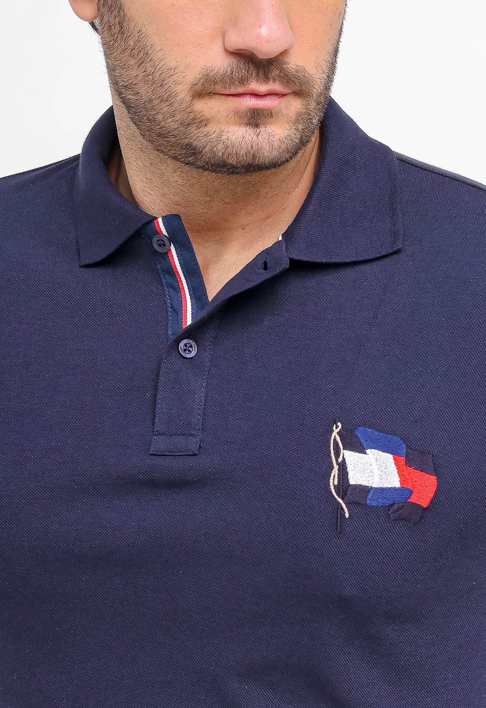 Polo Masculina Tommy Hilfiger Bandeira Estilizada - Henri Store