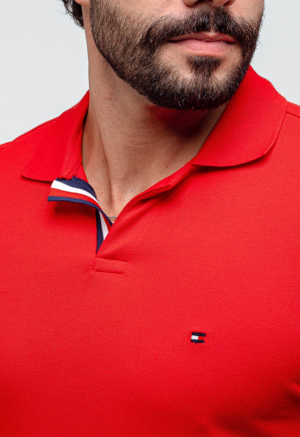 Polo Masculina Tommy Hilfiger Básica Friso Central - Henri Store