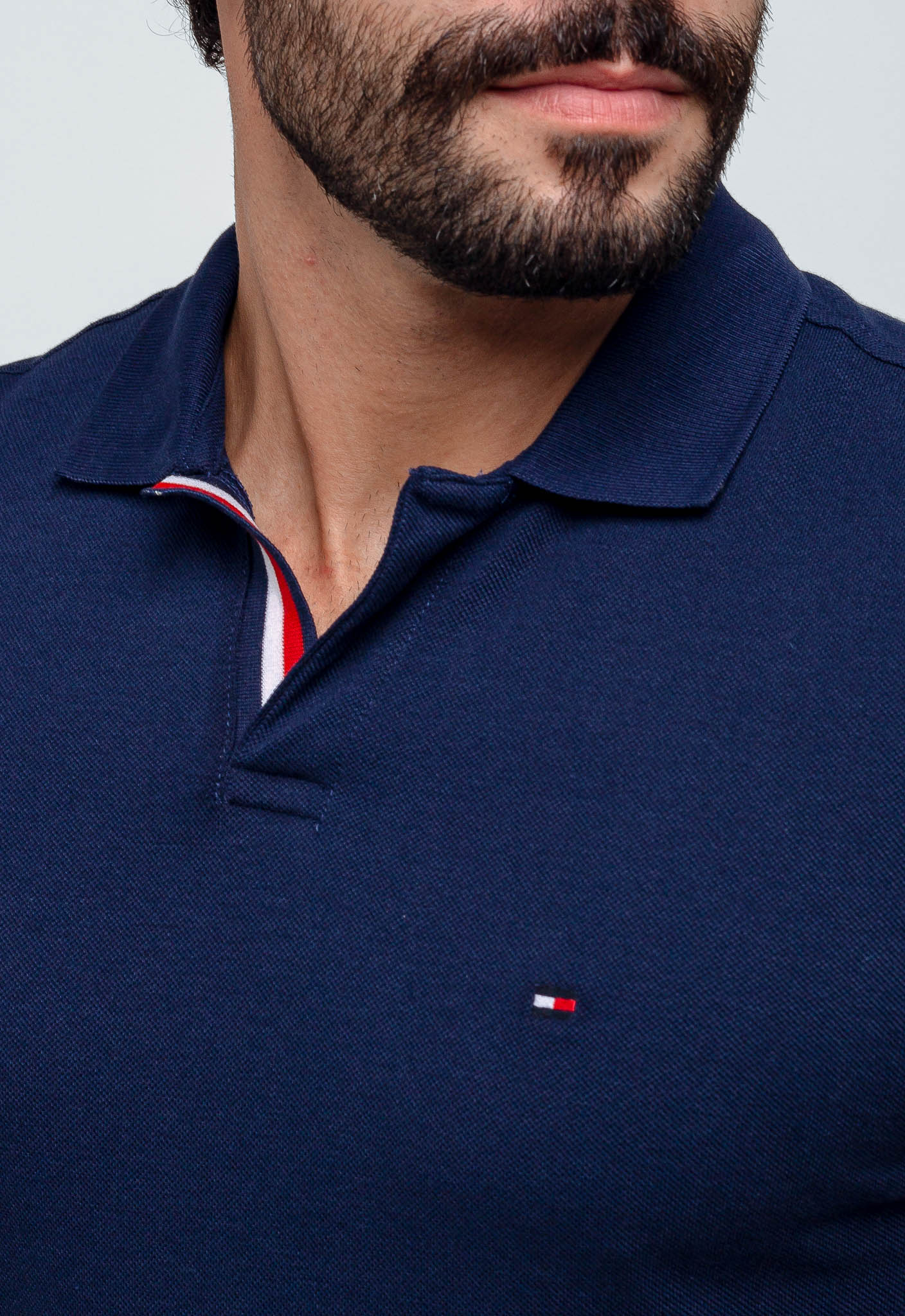 Polo Masculina Tommy Hilfiger Básica Friso Central - Henri Store