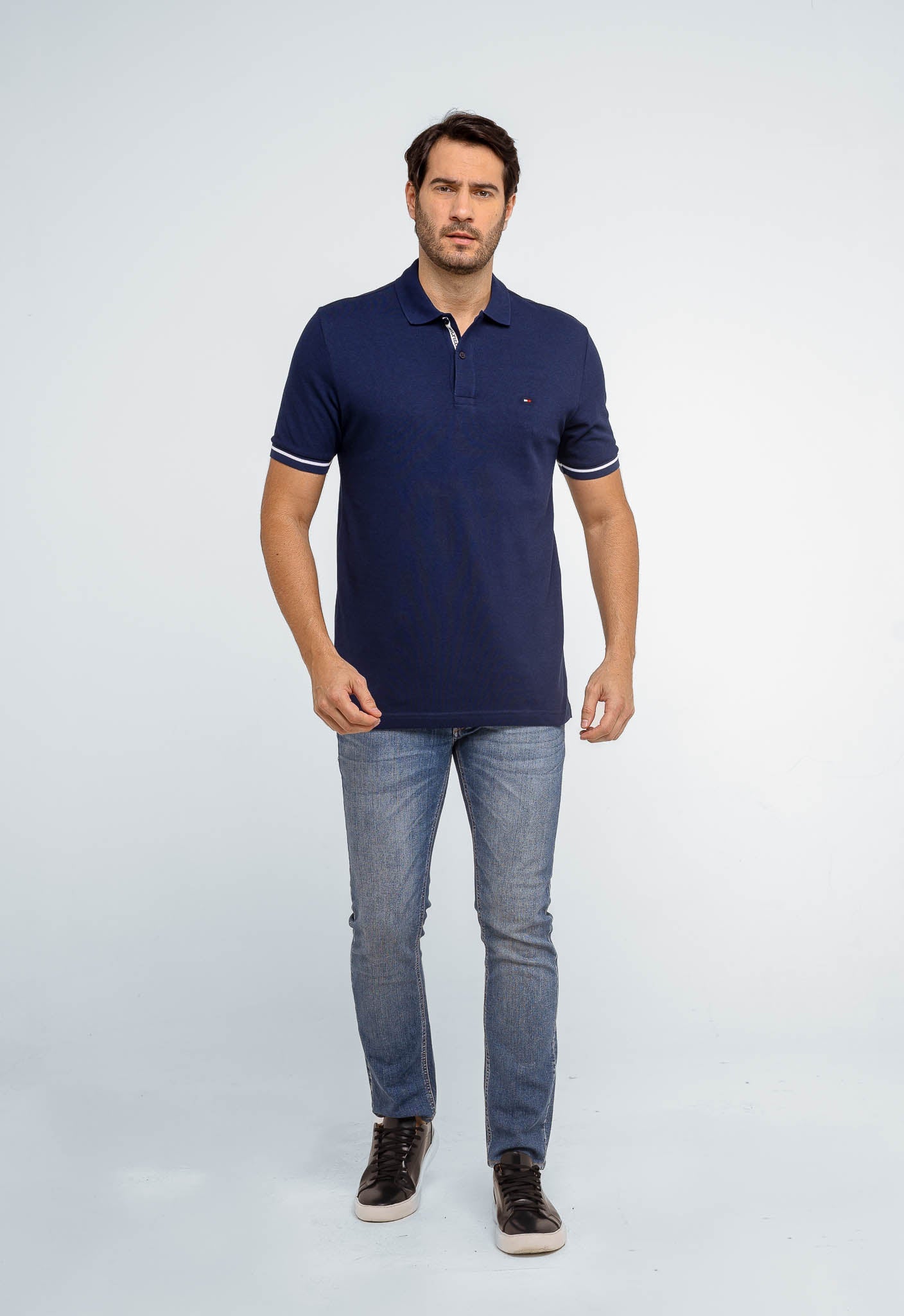 Polo Masculina Tommy Hilfiger Básica Logo Interno - Henri Store