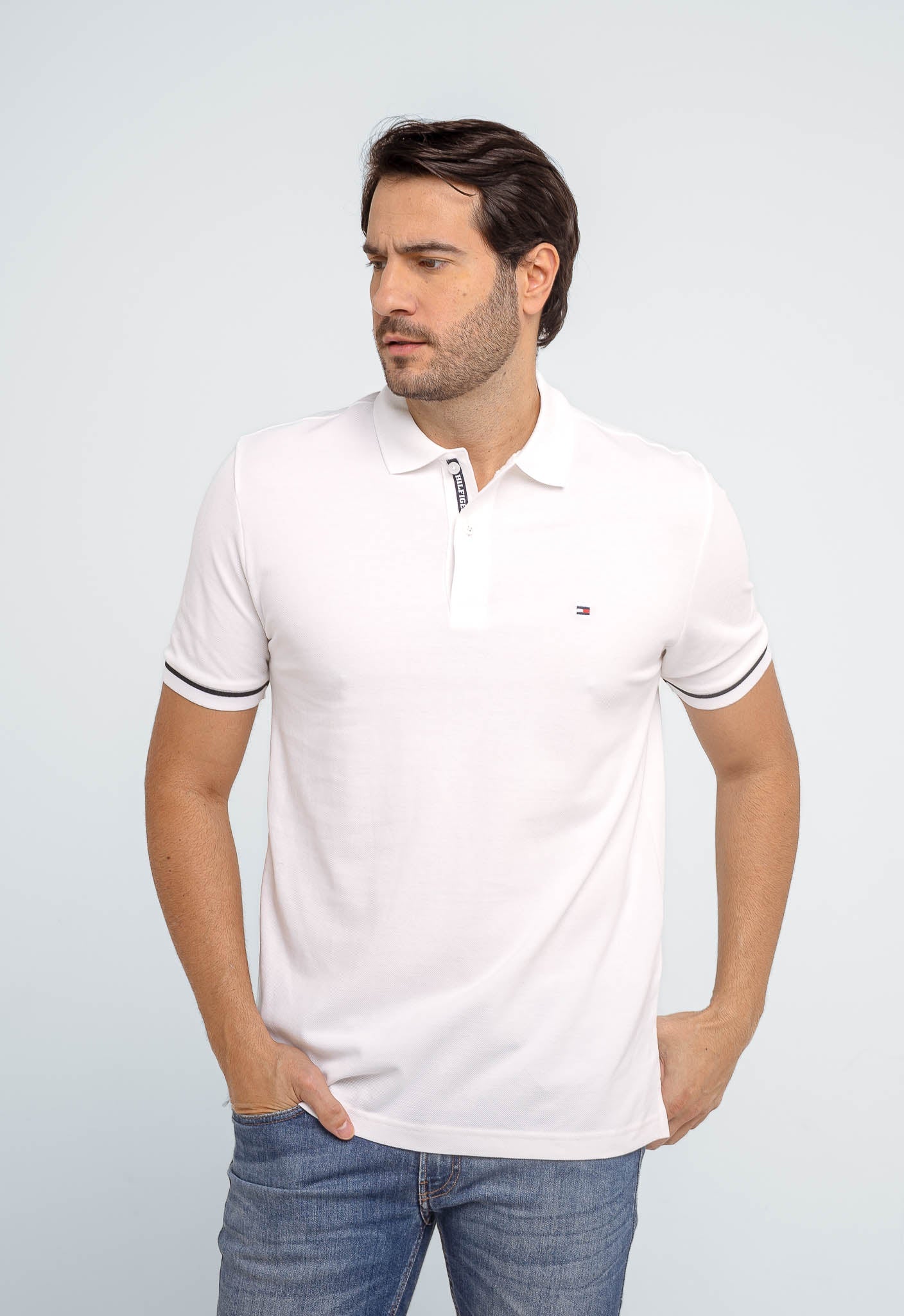 Polo Masculina Tommy Hilfiger Básica Logo Interno - Henri Store