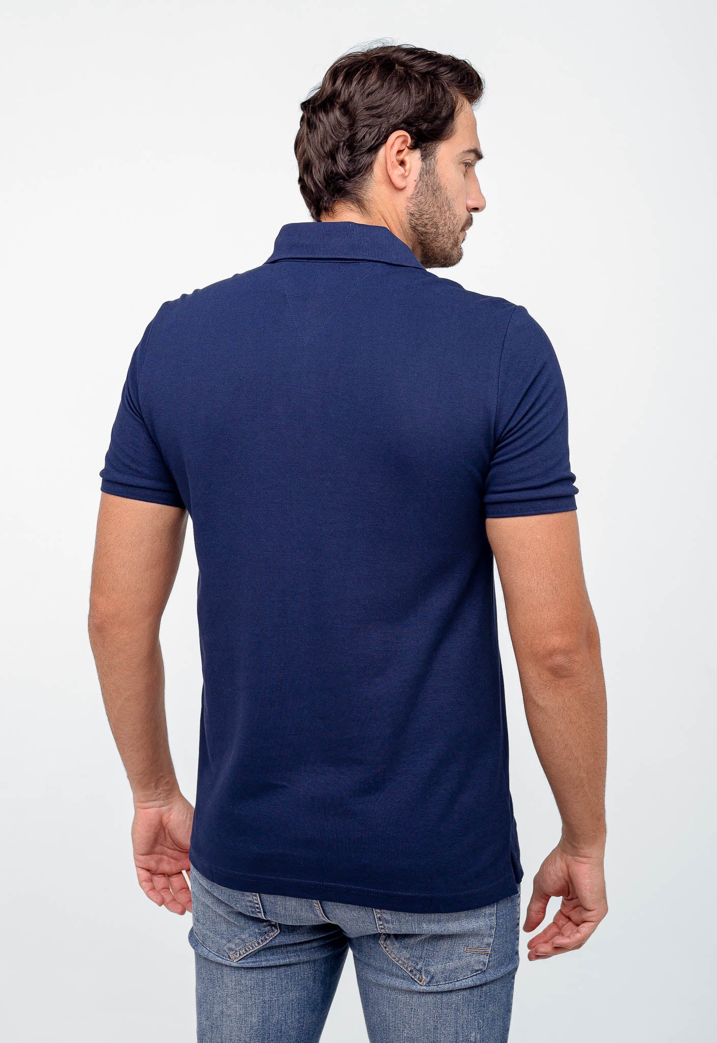 Polo Masculina Tommy Hilfiger Logo Faixa Peito - Henri Store