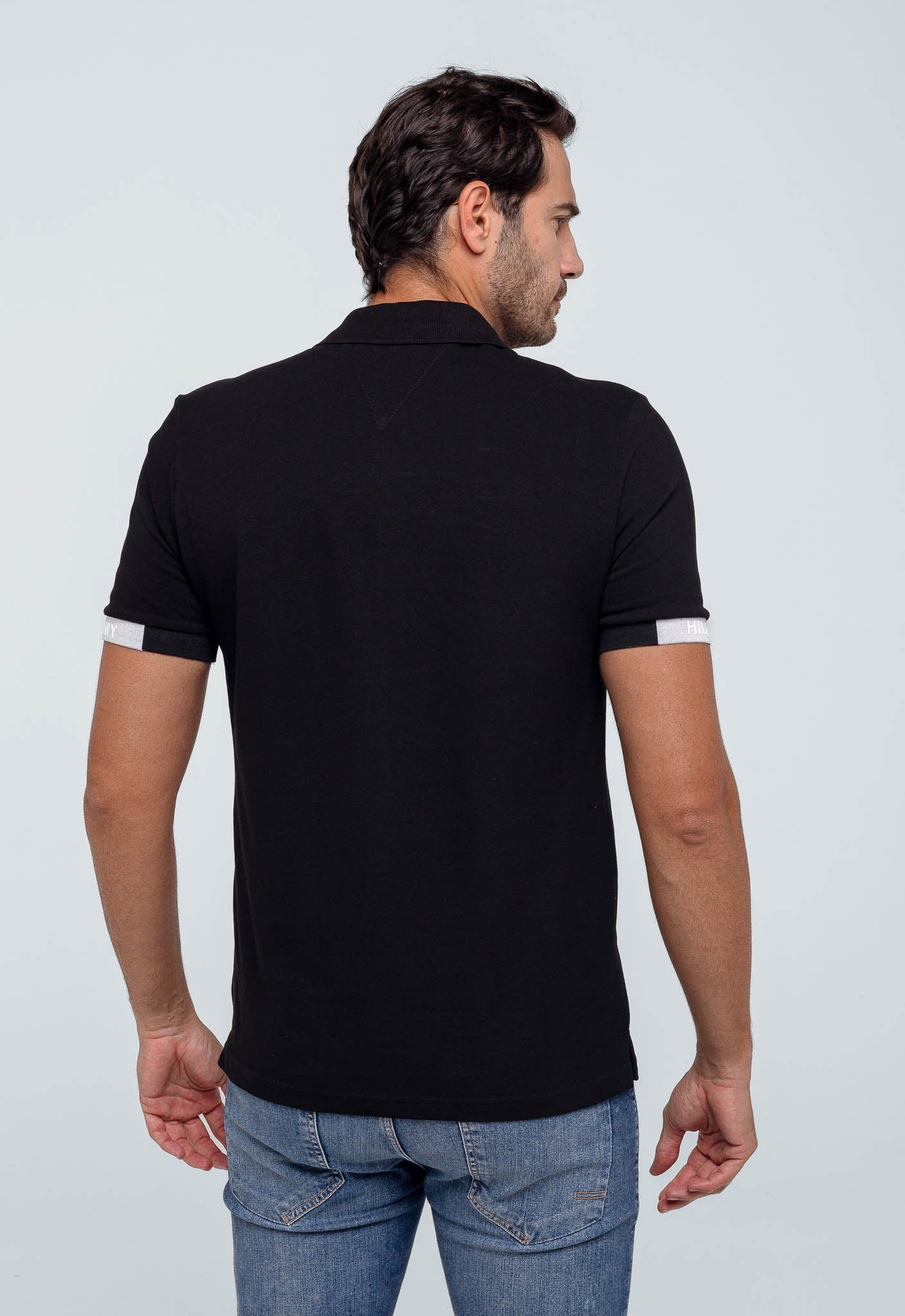 Polo Masculina Tommy Hilfiger Logo Manga - Henri Store