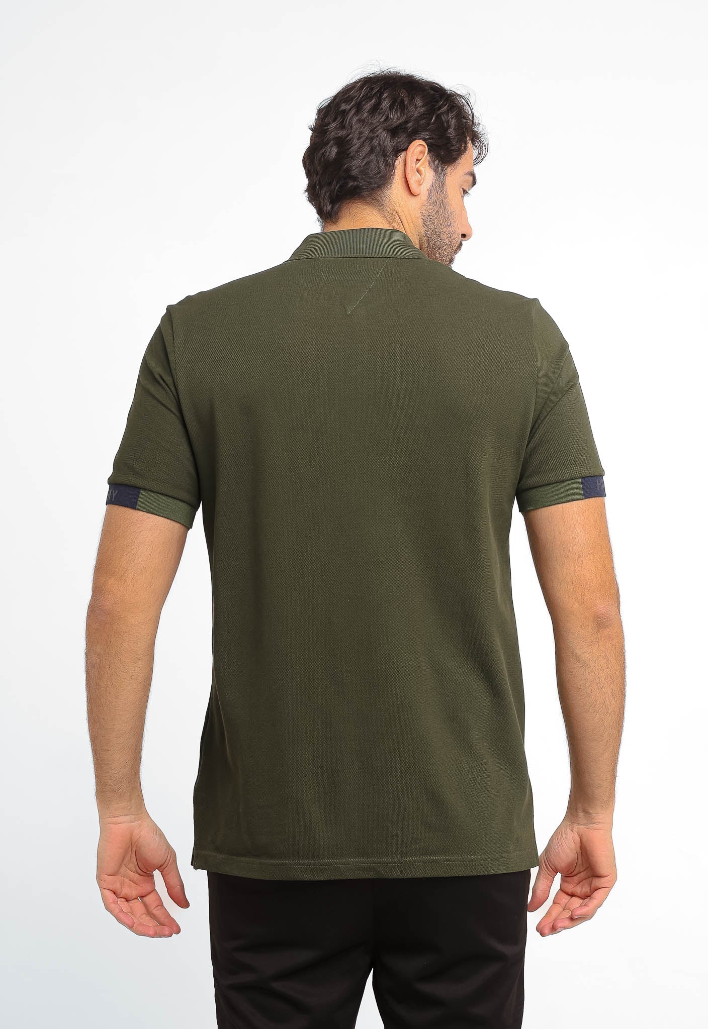 Polo Masculina Tommy Hilfiger Logo Manga - Henri Store