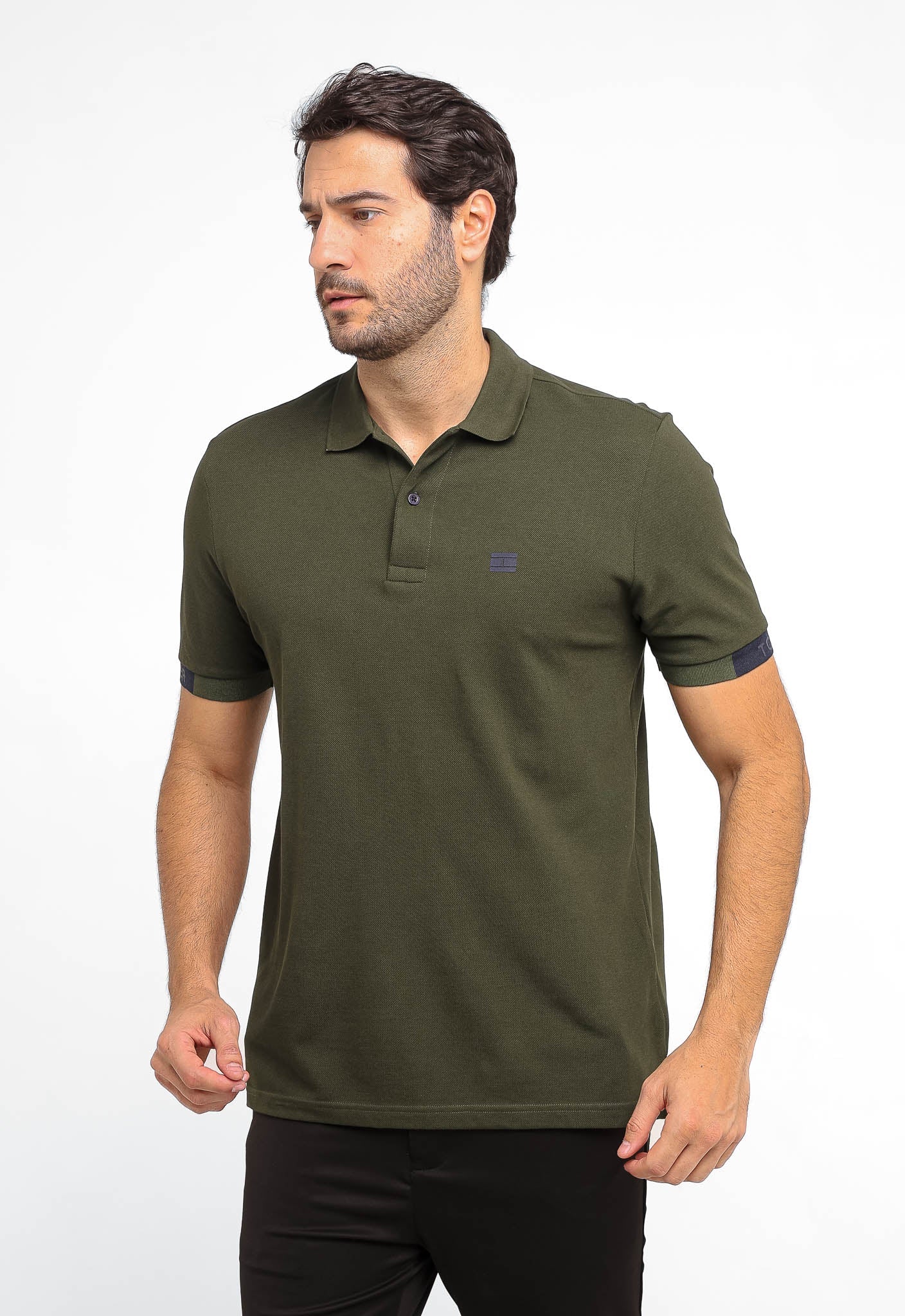Polo Masculina Tommy Hilfiger Logo Manga - Henri Store