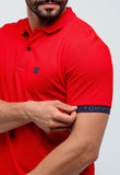 Polo Masculina Tommy Hilfiger Logo Manga - Henri Store