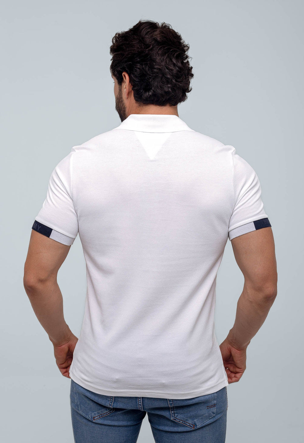 Polo Masculina Tommy Hilfiger Logo Manga - Henri Store