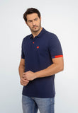 Polo Masculina Tommy Hilfiger Logo Manga - Henri Store